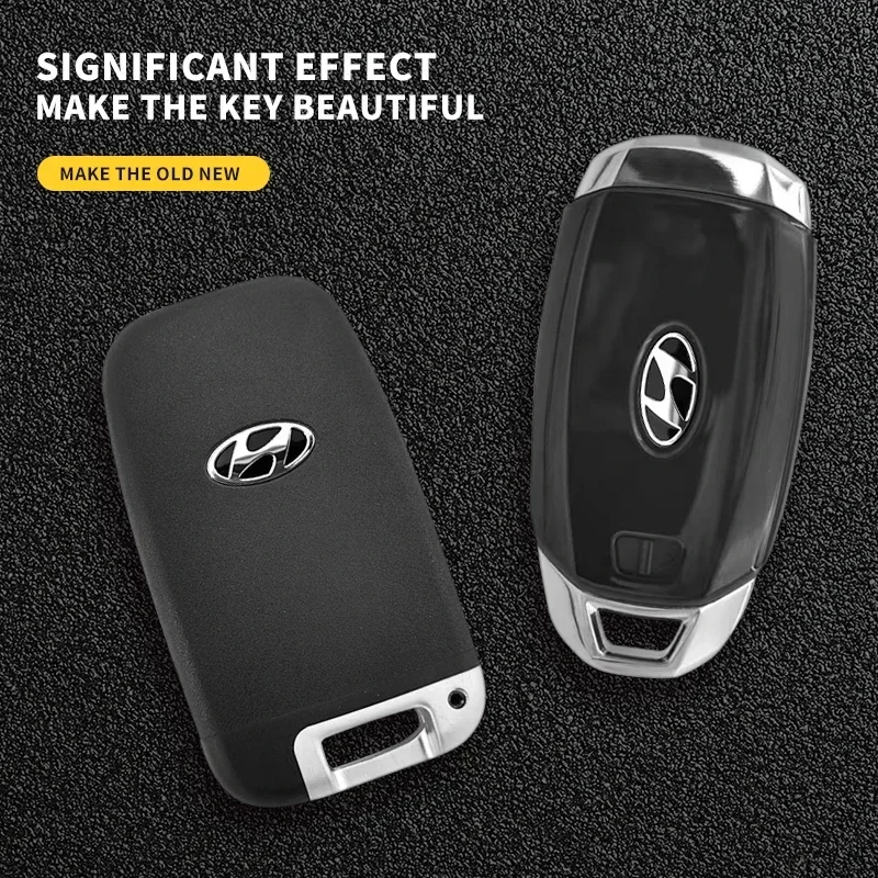 14mm 16mm 19mm Aluminium Metal Car Key Emblem Stickers For Hyundai Genesis I10 I20 I30 I40 IX20 IX35 Kona Getz Veloster Tucson view 6