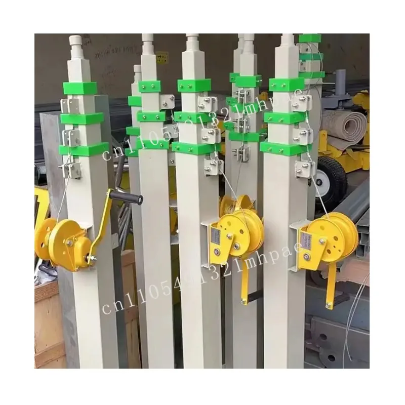 

3-6 sections telescopic galvanized electric winch hydraulic light tower telescopic mast