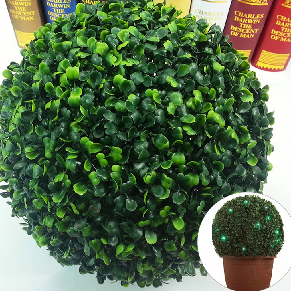 Indoor Or Outdoor Artificial Grass Dome Ball Plants Simulation Leave Grass Ball Eco-friendly green 40cm