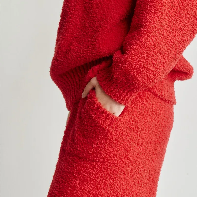 هدايا السنة الجديدة لعام 2025 من الحصان: ملابس نوم لسنة الولادة الحمراء، بيجامات، دافئة وقريبة ومريحة #2