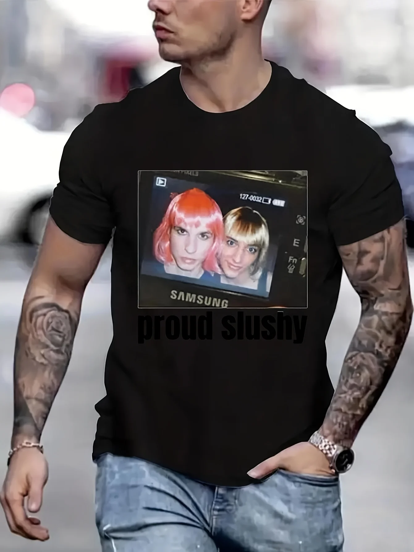 

Slushy Noobz Men's Cropped New In Tops And T-Shirts Female Clothing Funny T Shirts Female Clothing B5021881