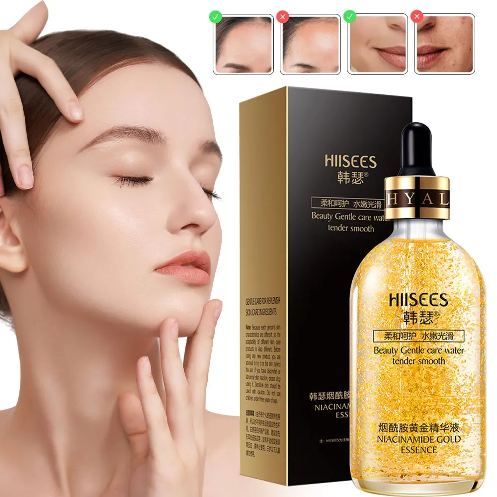 

24k Gold Face Serum Nicotinamide Facial Essence Liquid Pure Anti-Aging Cream Moisturizing Refreshing Skin Care