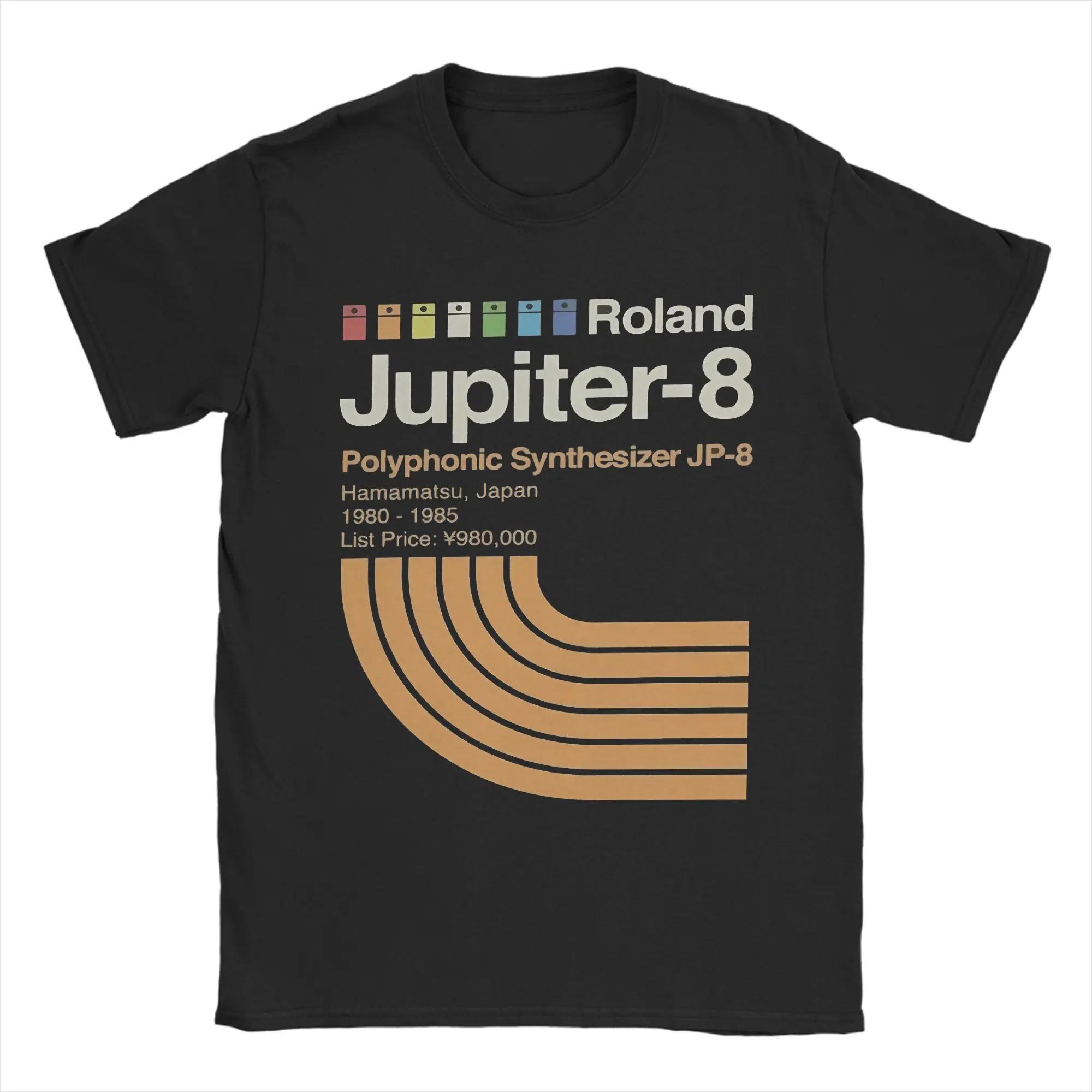Streetwear T-Shirt Summer Roland Jupiter-8 Synthesizer '80s Music Tech Iconic Synth Fashion T Shirts for Men Short Sleeve Tops