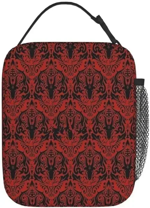 Pentagram Demon Baphomet Leakproof Washable Insulated Anime Lunch Bag Bento Bag Snack Bag Beach Storage Bag Organizer