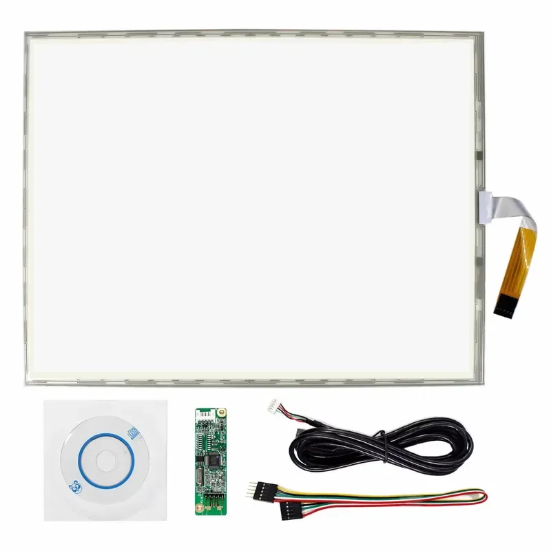321X247Mm LCD 2048x2048 resolution touch display industrial 5Pin Fpc 15 inch 5 wire resistive touch panel