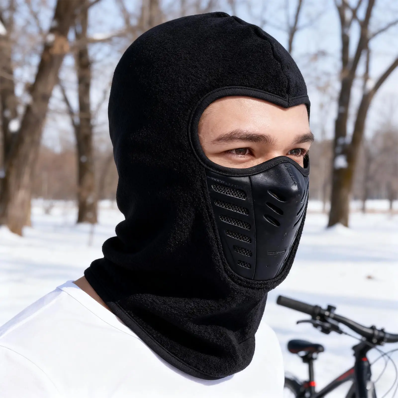 

Motorcycle Face Cover for Men Warm Breathable Elastic Cold Weather Protector Scarf Neck Gaiter Motorcycle Headwear for Fishing