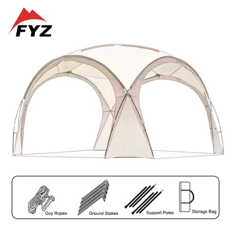 FYZ Dome Canopy Large Tent Extra Large Camping Rainproof And Sunscreen Waterproof Camping 10 Persons Tent Pavilion Anti-Mosquito