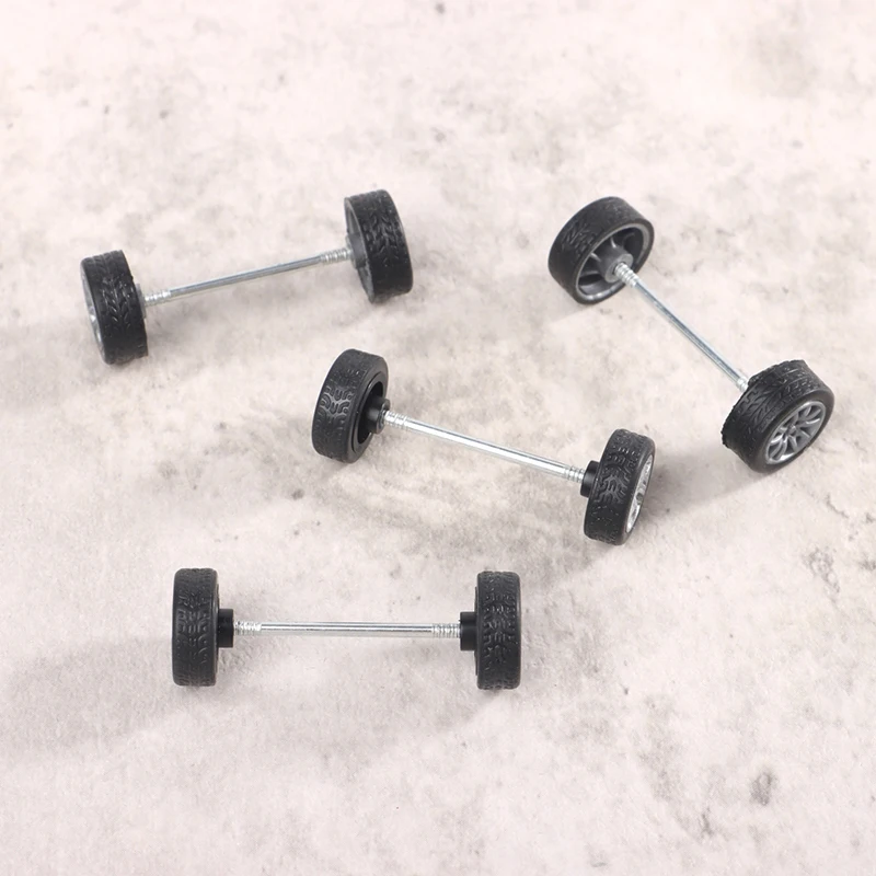 1Set 1:64 Wheels For Hotwheels With Rubber Tire Model Model Car Modified Parts Racing Vehicle Toys New Arrival