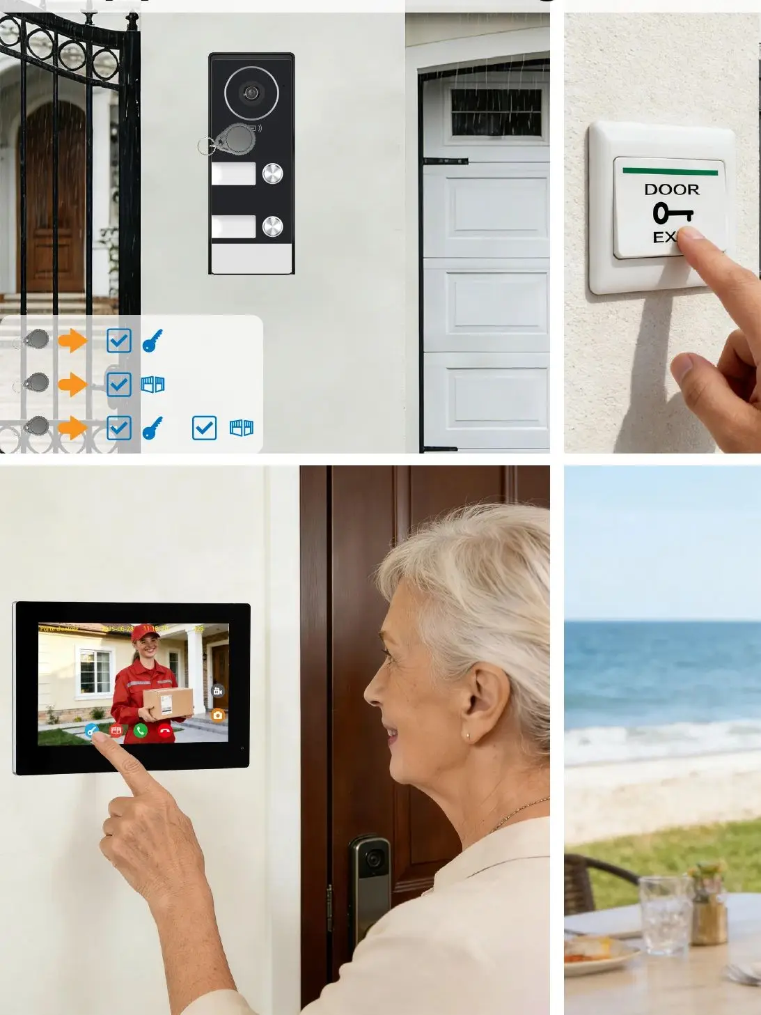 7 zoll Touch Monitor Video Wifi Intercom Tuya Smart Home video 2/3/4 Familie Wohnung türklingel System 1080P weitwinkel Kamera