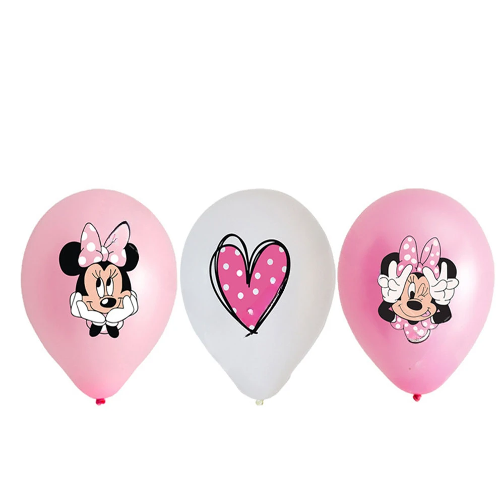 18/20 set 12 pollici Mickey Mouse palloncino in lattice forniture per feste rosa Minnie decorazioni per feste di compleanno di nozze