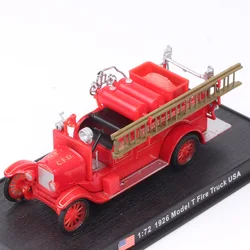 No Box 1:72 Scale Amer Small Retro 1926 Ford Model T Fire Truck Ladder CFD Chicago Car Vehicle Plastic Model Of Children's Toy