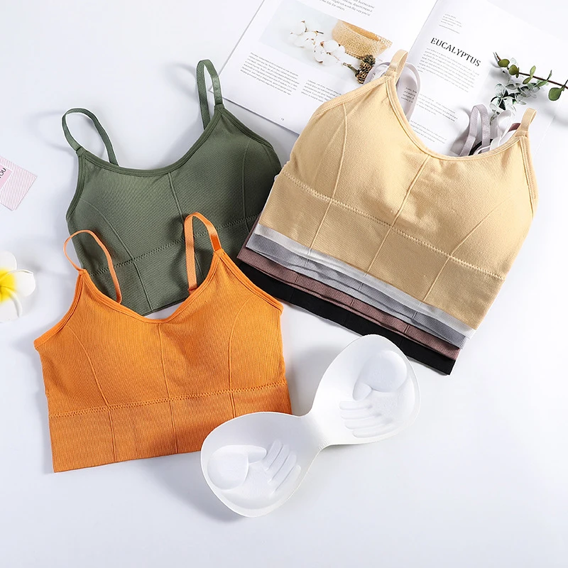 Seamless Bras Women Sports Bra Gym Running Push Up Bralette Padded Vest Elastic Brassiere Women Fitness Gym Underwear Bra Top