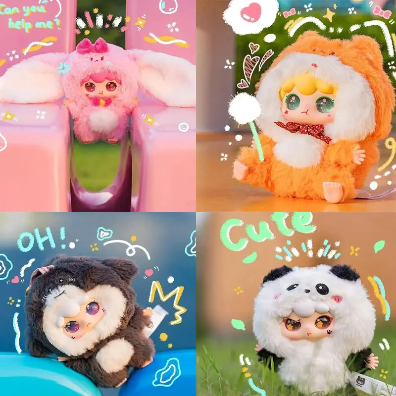

Новинка 2025, оригинальная новая виниловая плюшевая кукла Kimipapa Animal Series, слепая коробка, милая кукла, кулон, загадочная коробка, подарок на праздник для девочек