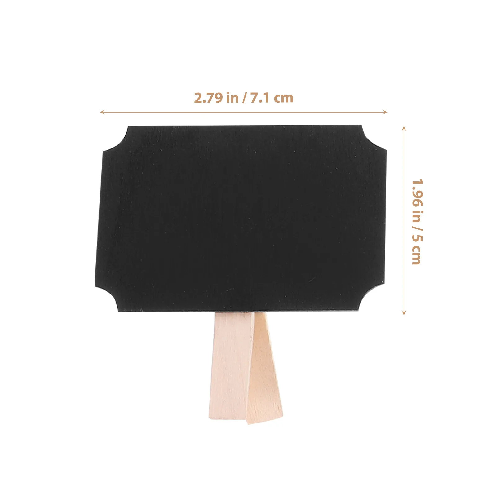 30Pcs Small Wooden Chalkboard Clips Mini Message Board Signs Reusable Label Clips for Food Party Wedding Garden Decoration