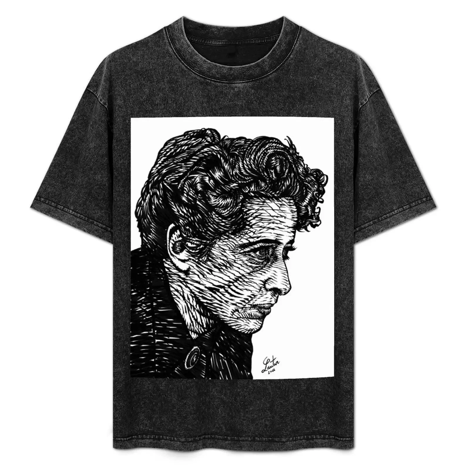 HANNAH ARENDT ink portrait .5 T-Shirt summer top plus size tops anime stuff custom shirt t shirts for men