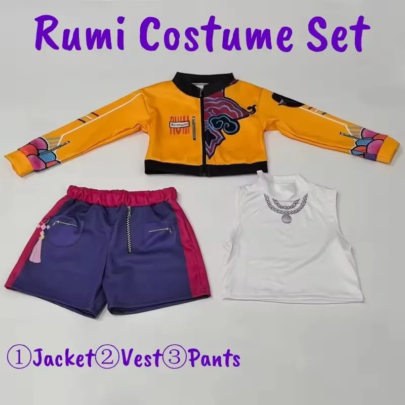K-pop Rumi Zoey Mira chasseurs de démons Costume de Cosplay pour fille scène d'halloween motif imprimé 3D vêtements de jeu de rôle