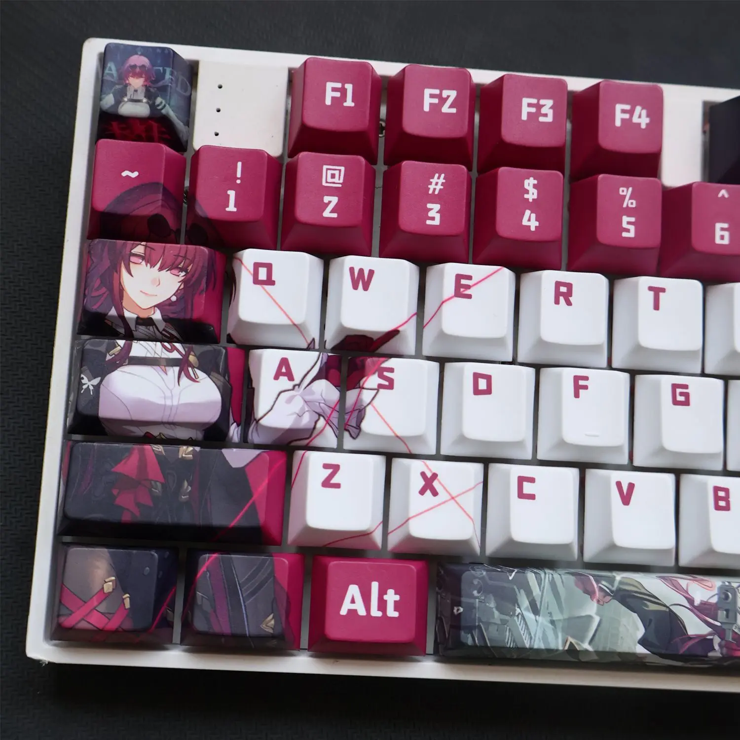 128 toetsen Honkai: Star Rail Kafka Keycaps Set Keycaps Anime Key Caps Mechanisch toetsenbord voor wooting 60 64/68/84/87/96/104/108