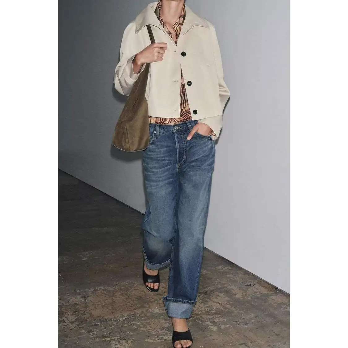 

ZBZR Faionable ort Jaet, женское пальто свободного покроя, ветровка, верхняя одежда, женский топ из полиэфирного волокна 00%