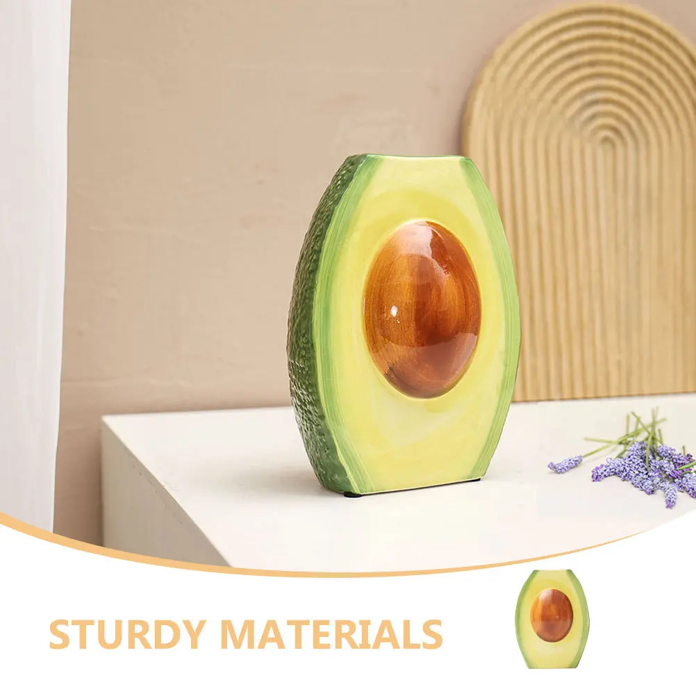 

Avocado Ceramic Vase Fresh Colorful Decorative Flower Pot Desktop Modern Vase for Home Decor Ceramic Flower Holder
