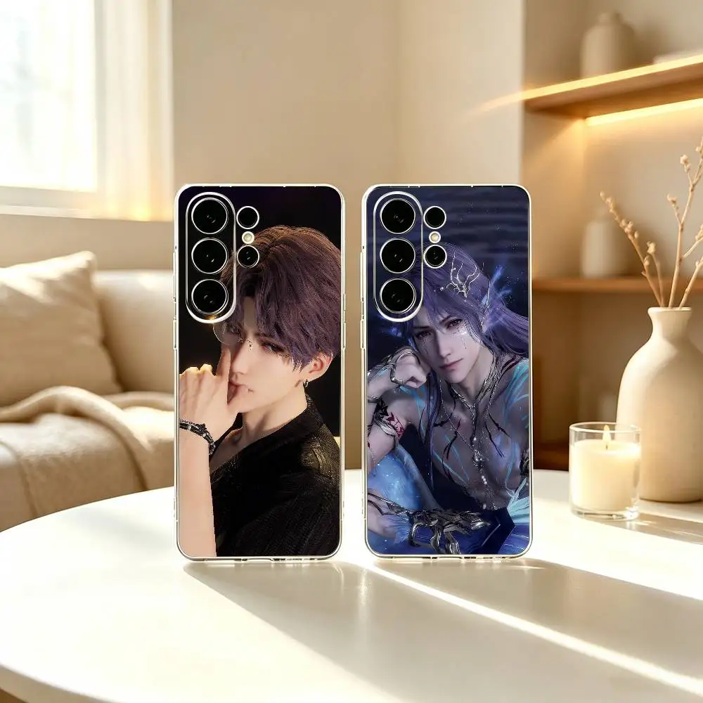 Rafayel L-Love and D-Deepspace  Phone Case For Samsung S21 S20 Ultra Plus FE S10 Transparent Silicone Phone Cover