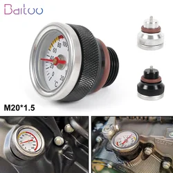M20x1.5 Motorbike Oil Temperature Gauge Engine Valve Cover Oil Filler Cap For Haojue TR300 / Harley X350 Motorcycle Parts CAP025