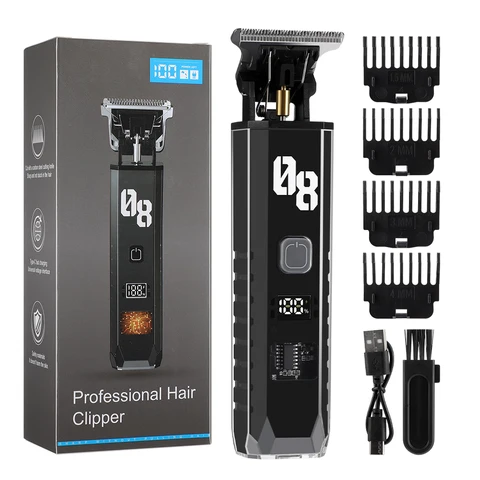 Беспроводной триммер для волос и бороды Rechargeable из нержавеющей стали — фото товара