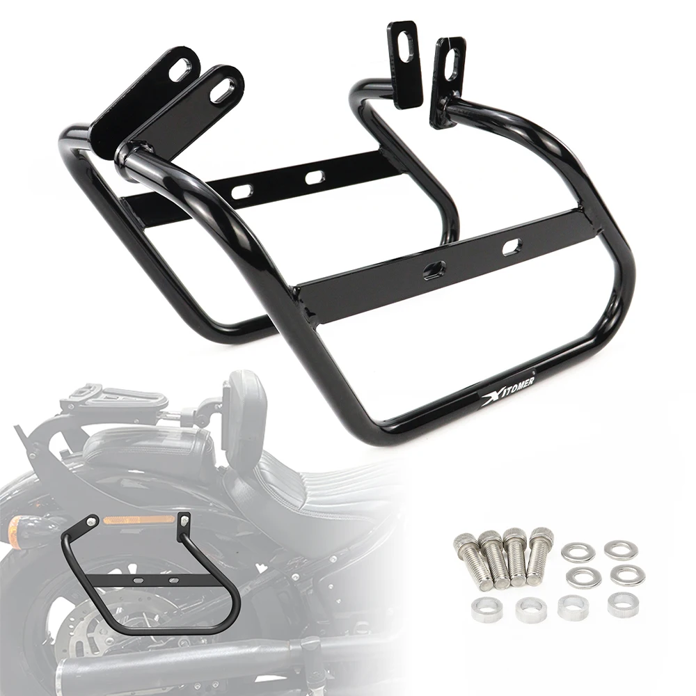 

Motorcycle Luggage Racks Side Saddle Bag For Harley Davidson Softail Street Bob FXBB 2018-2020 114 FXBBS 2021-2024 Mount Bracket