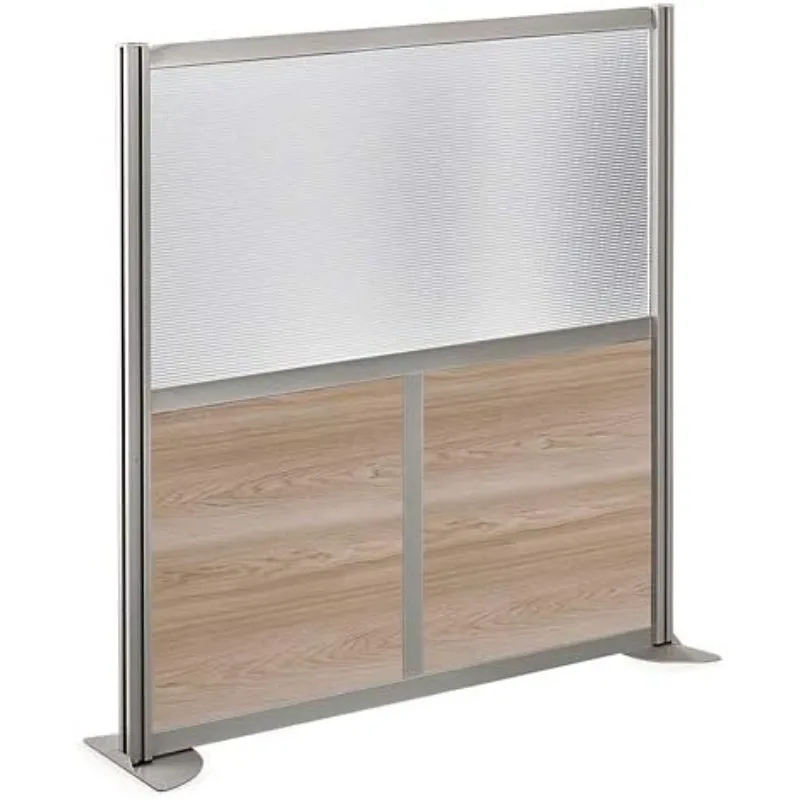 Cubicle Privacy Panel Wall Divider - Modern Room Separator with Quick Assembly - Indoor Laminate Free Standing Portable