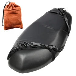 Motorcycle Seat Cover Waterproof Rain Dustproof Motorbike Scooter Cushion Seat for Sun Protection with Stretch Leather Bag