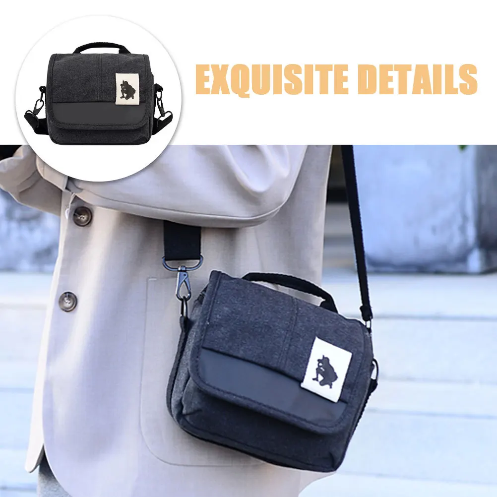 

Stylish Canvas Camera Bag for Dslr Mirrorless Cameras Waterproof Protective Pouch for Outdoor Travel Compact Camera Storage