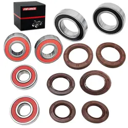 Front & Rear Wheel Bearings Seals Set for Yamaha Raptor 660R YFM660R 2001-2005 Blaster 200 YFS200 2003 2004 2005 2006