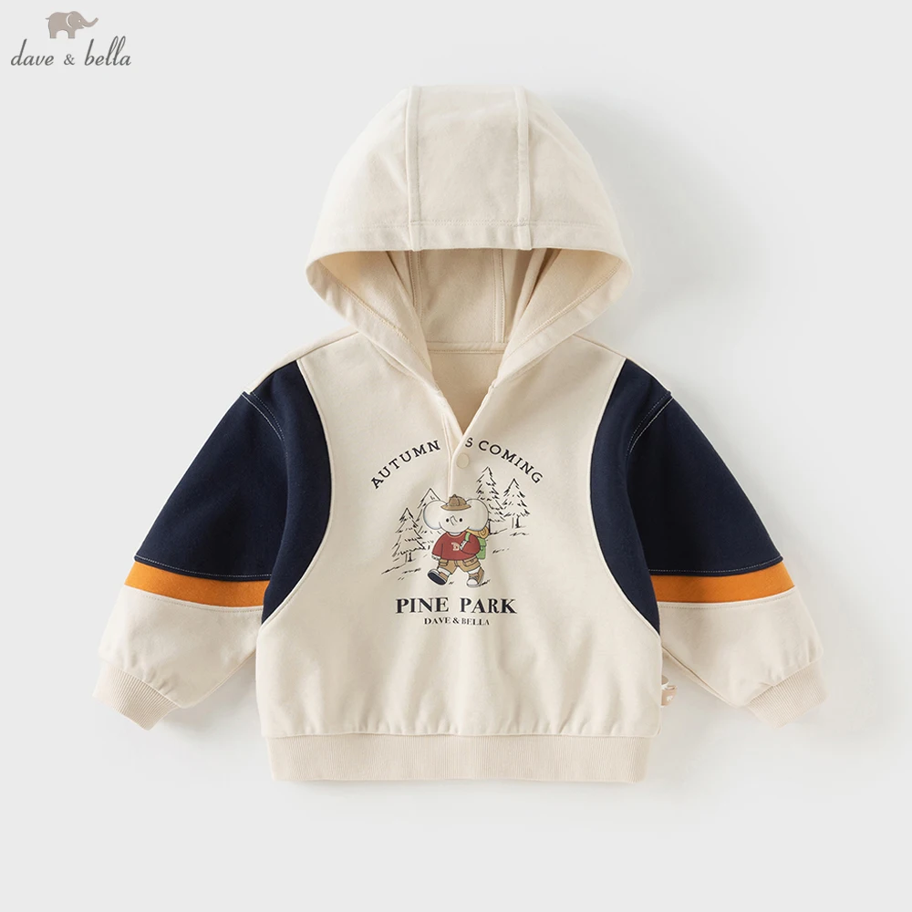 

Dave Bella Boys Long Sleeve Hooded Pullover Sweatshirt Children Autumn Spring T-shirt Coat Kids Sportswear Clothing DB3253314