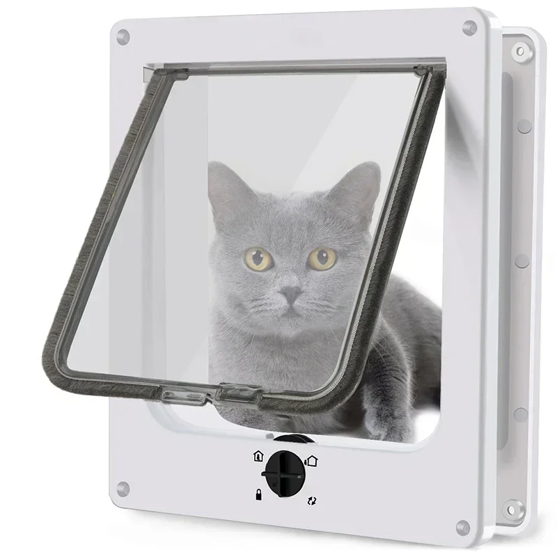 Cat Door Cave Swivel Switch,Pet Door with Access Direction Control, Cat Kennel Pet Supplies,Environmentally Friendly Materials