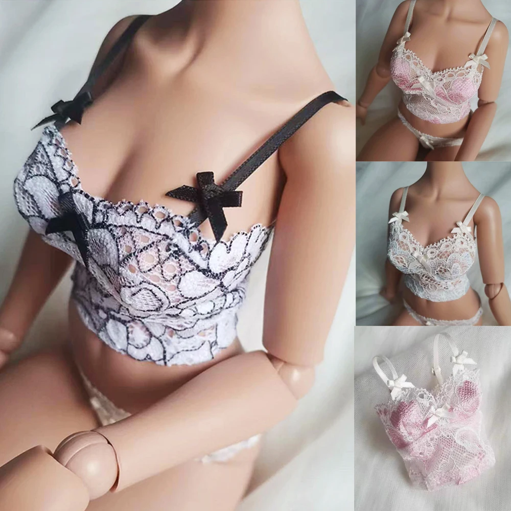 D09-P317 children handmade toy 1/6 1/4 1/3 bjd clothes pink white black bow Lace corset