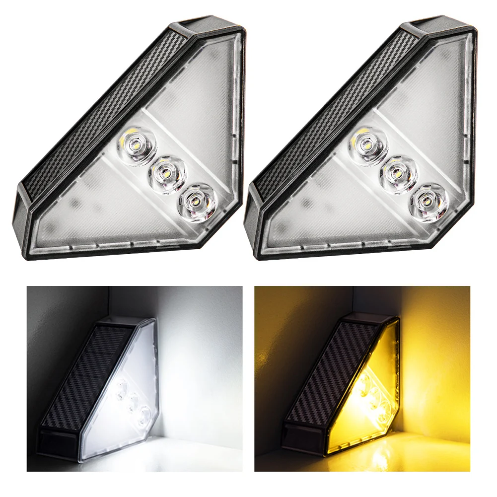 Opzioni di illuminazione versatili Luce per gradini a LED per esterni Illuminazione da giardino Luce calda 3000K 4-6 ore di ricarica Luce bianca 6000K
