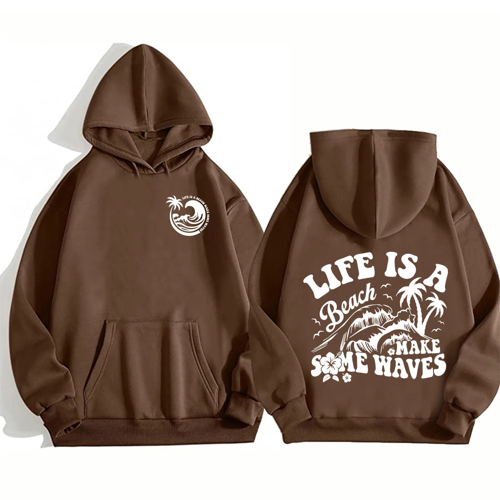 

Autumn Winter Unisex Hoodie Retro Fleece Warm Sweatshirt with Hooded Comfortable Letter Printed Clothing Men and women Hoodie