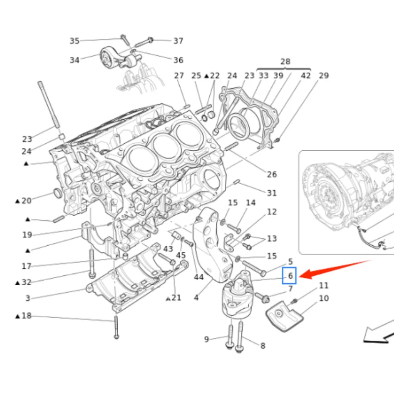 Buje de motor para Maserati Ghibli, Quattroporte LH, 670004870, 670004871, pegamento de pie de motor