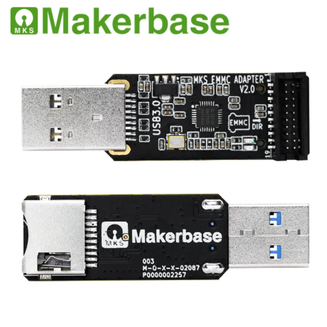 Makerbase MKS EMMC-ADAPTER V2 Leitor USB 3.0 para módulo MKS EMMC Cartão Micro SD TF MKS Pi MKS SKIPR