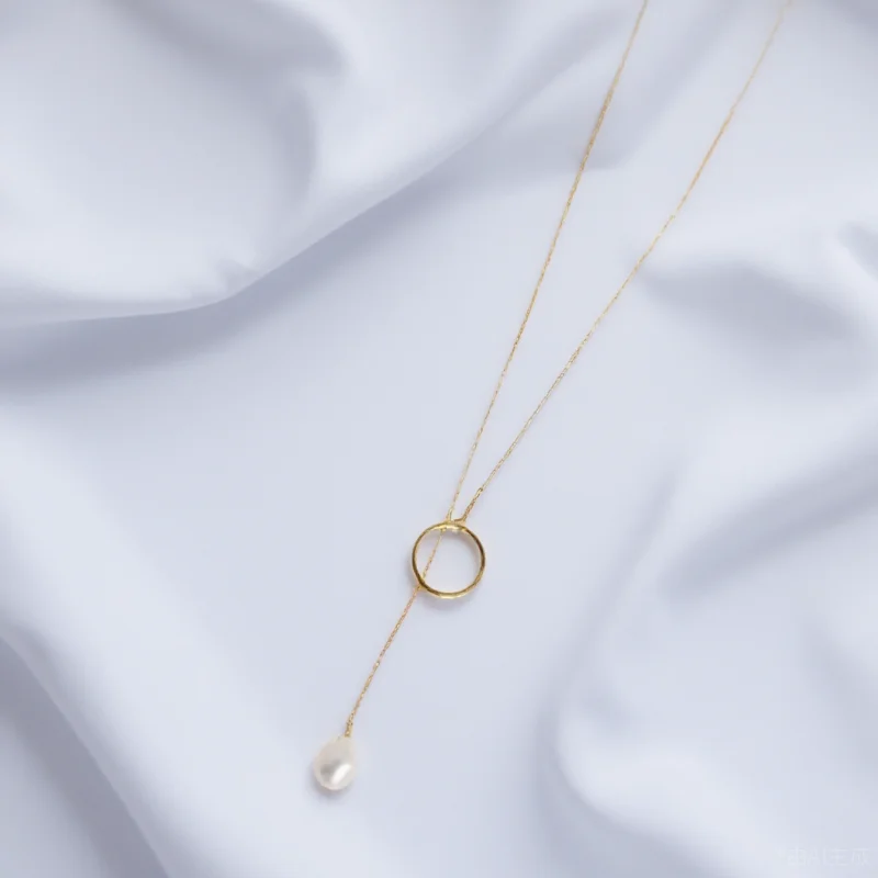 

Freshwater Pearl Tassel Necklace Fashion Jewelry Delicate Gift for Women Birthday Graduation Christmas Gold Pendant Necklace