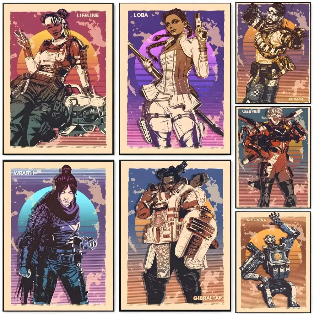 Apex Legends Poster HD Waterproof Self-Adhesive Wall Art – Multi-Scene Use, Top Gift Pick