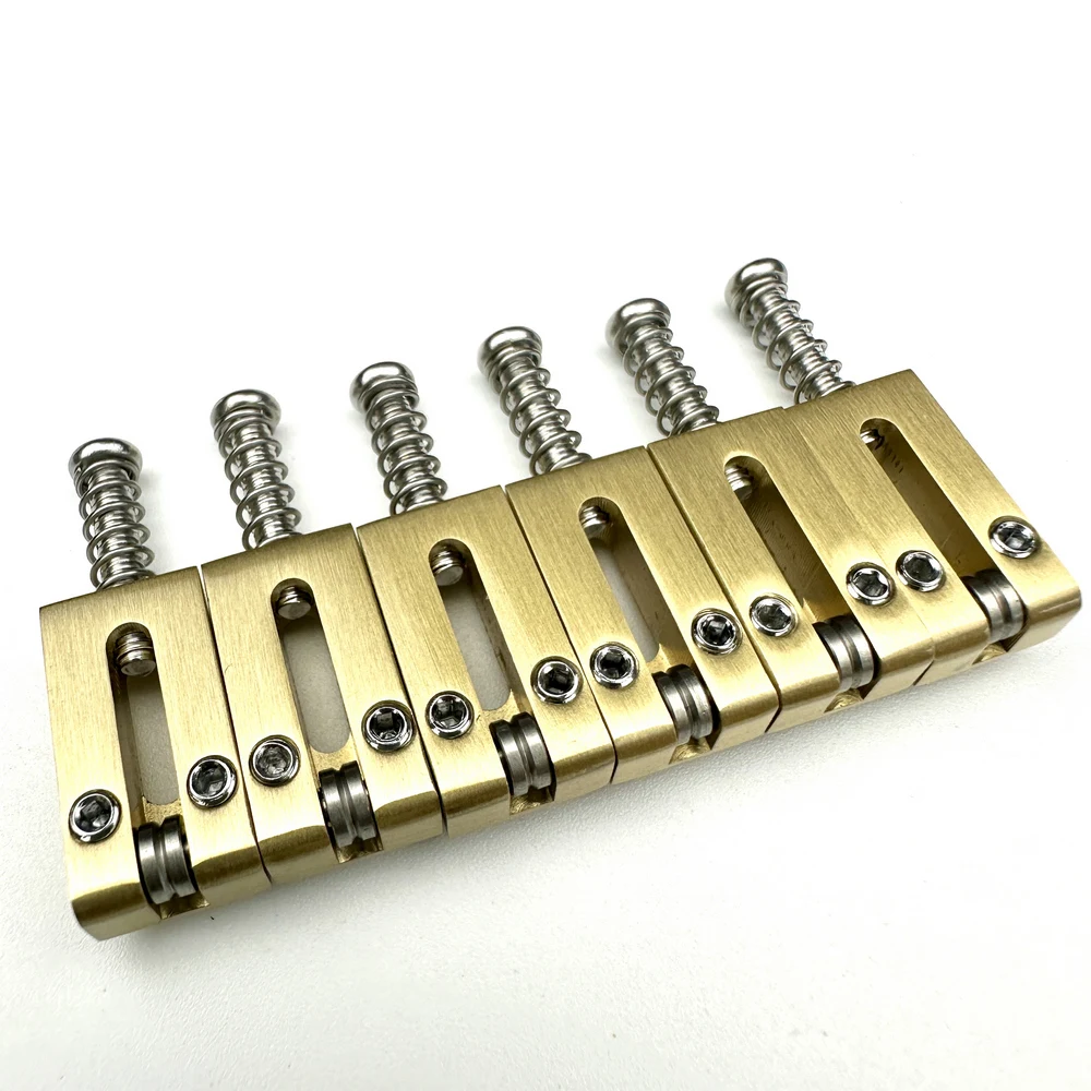 【Made in Japan】 10.5MM Brass Saddle With Stainless Steel Roller Electric Guitar Tremolo Bridge Saddles For ST TL Style Guitar