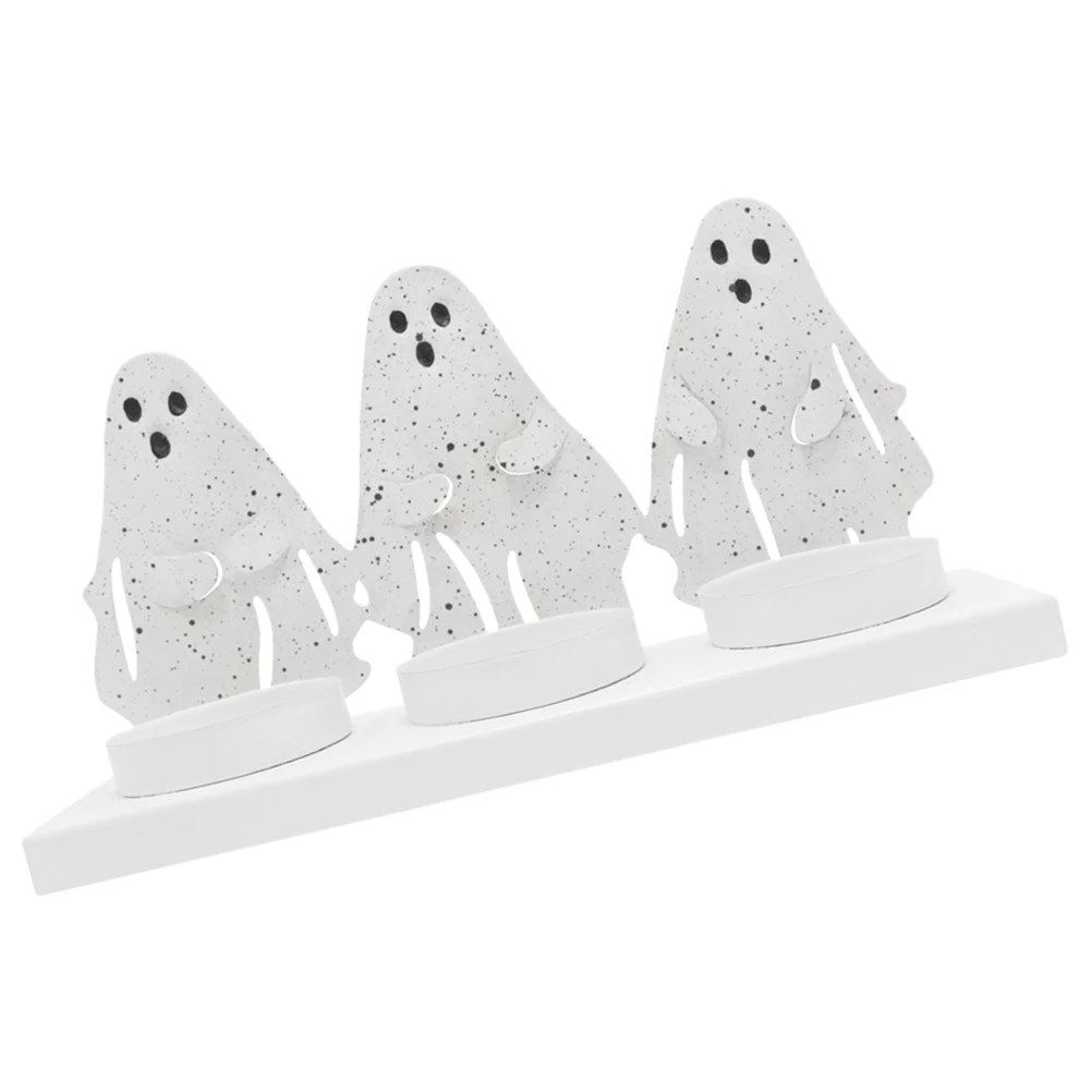 

Ghost Holder Iron Art Metal Stand For Home Halloween Party Unique Tabletop Decoration Iron Craft Ghost Candlestick