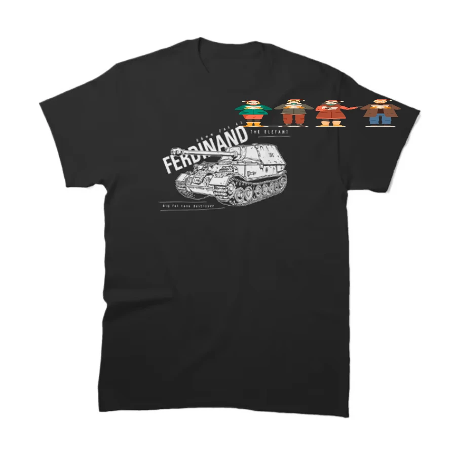 Ferdinand Elefant Heavy Tank Destroyer T-Shirt 100% Cotton O-Neck Summer Short Sleeve Casual Mens T-shirt Size S-3XL