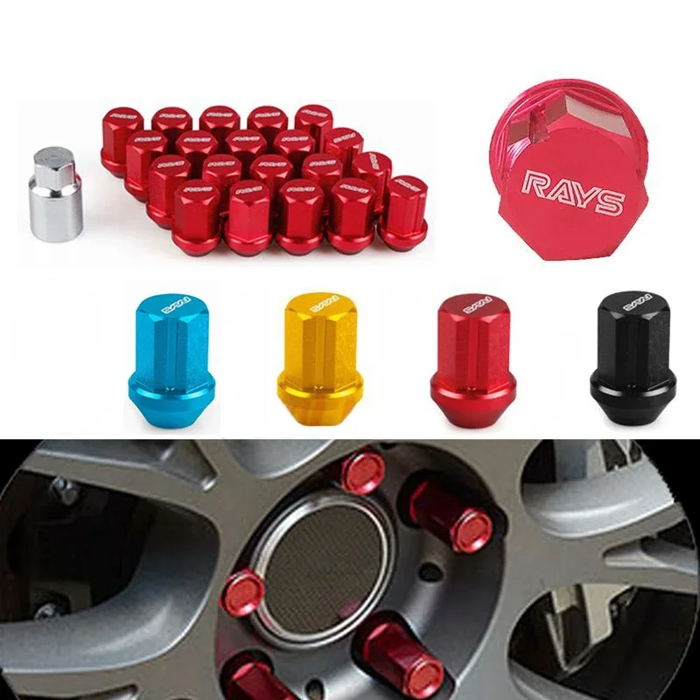 Wheel Lug Nuts Racing Aluminium alloy Wheel Lug Nuts Screw M12x1.5/1.25 Length 35MM hub nut hub nut screw jdm accessories