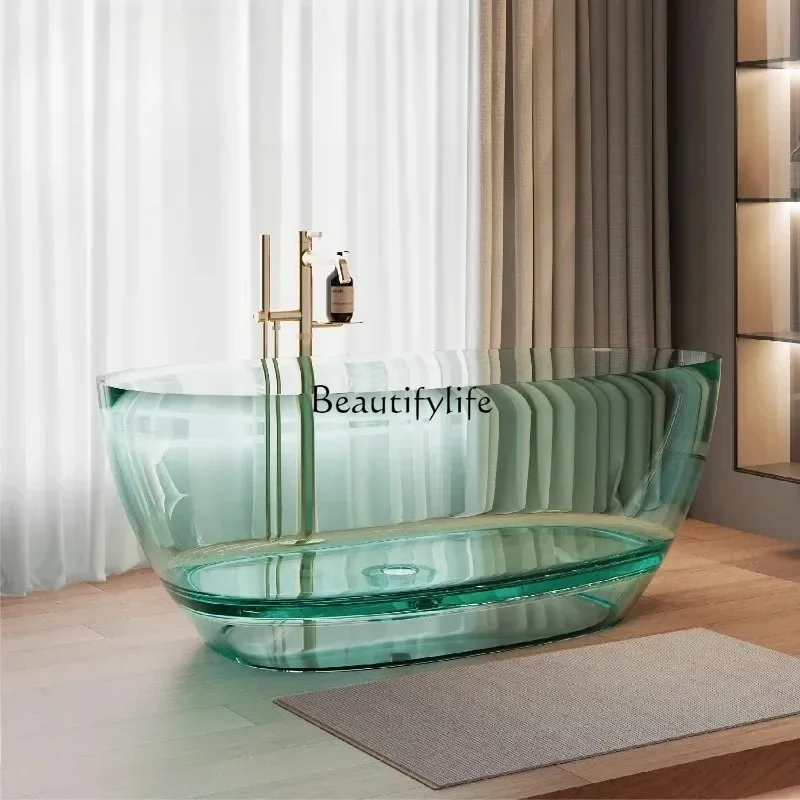 

yj21 Imported natural resin crystal bathtub home hotel art design sense color bathtub53