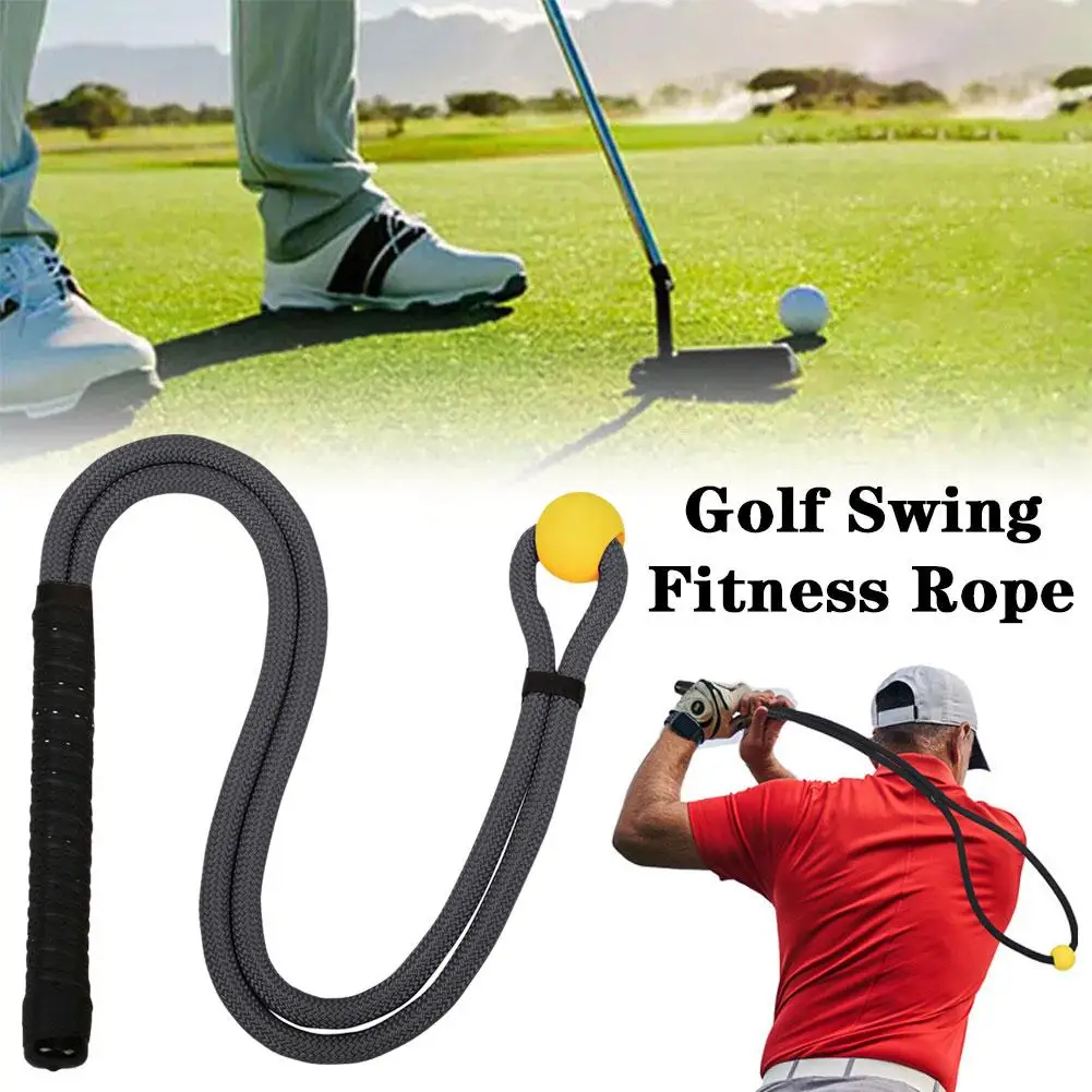 Golf Swing Rope Training Aid Fitness Equipment Trainer With Eva Ball For Practice Posture Corrector Exercise Assistance Wor T5K4