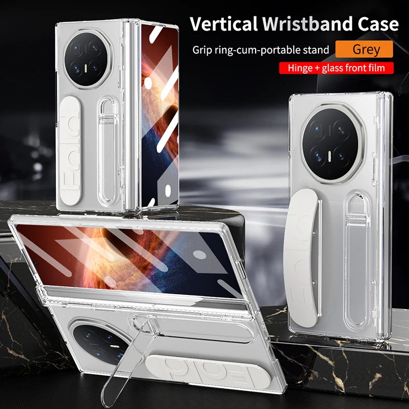 

Case for Honor Magic V6 V5 V3 Wristband Bracket Hinge Fully Wrapped Shockproof Hard Mobile Phone Case Cover