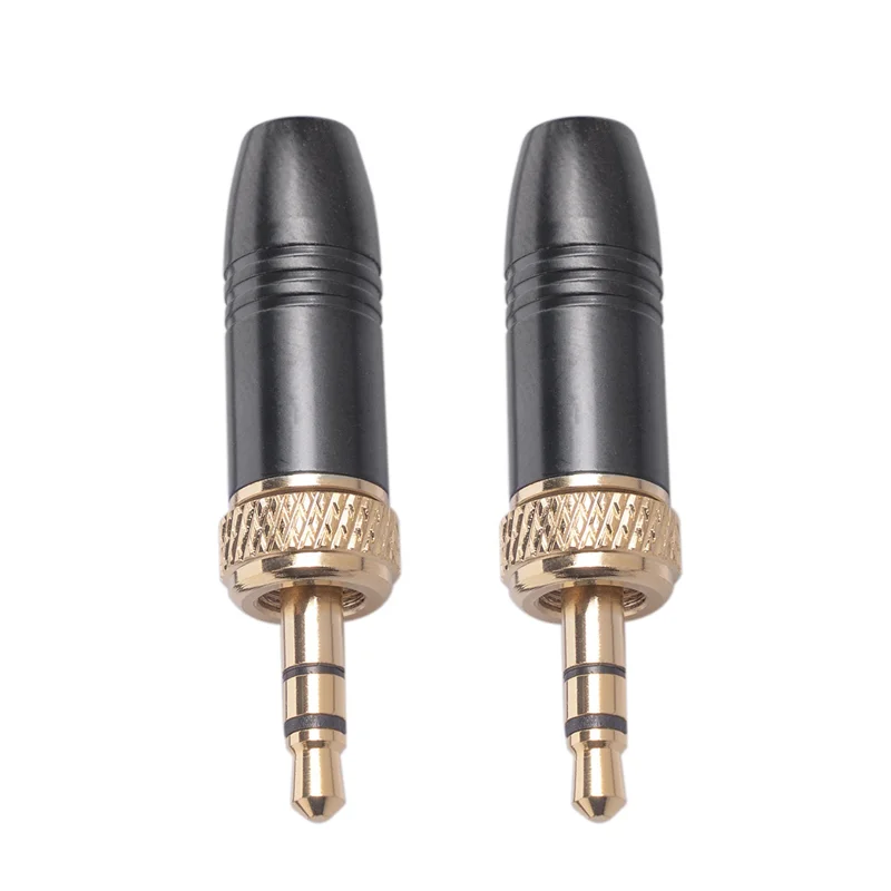 10 peças 3.5mm conector de plugue estéreo peça de reposição acessórios 41x8mm sem fio para cabo de microfone sennheiser-tes