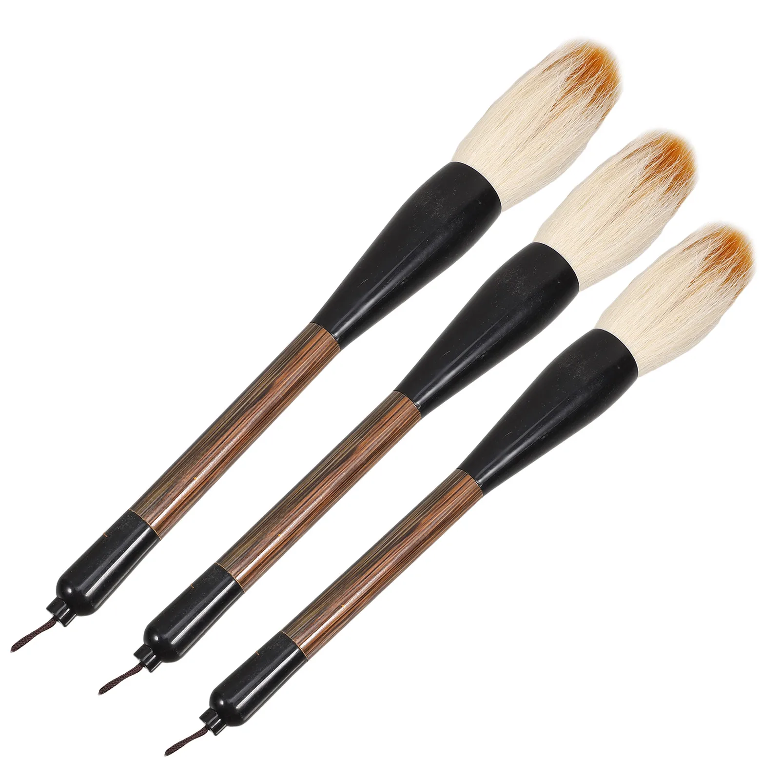 

3 Pcs Large Calligraphy Brushes for Chinese Painting Smooth Writing Durable Design Medium Small Brush Set Supplies