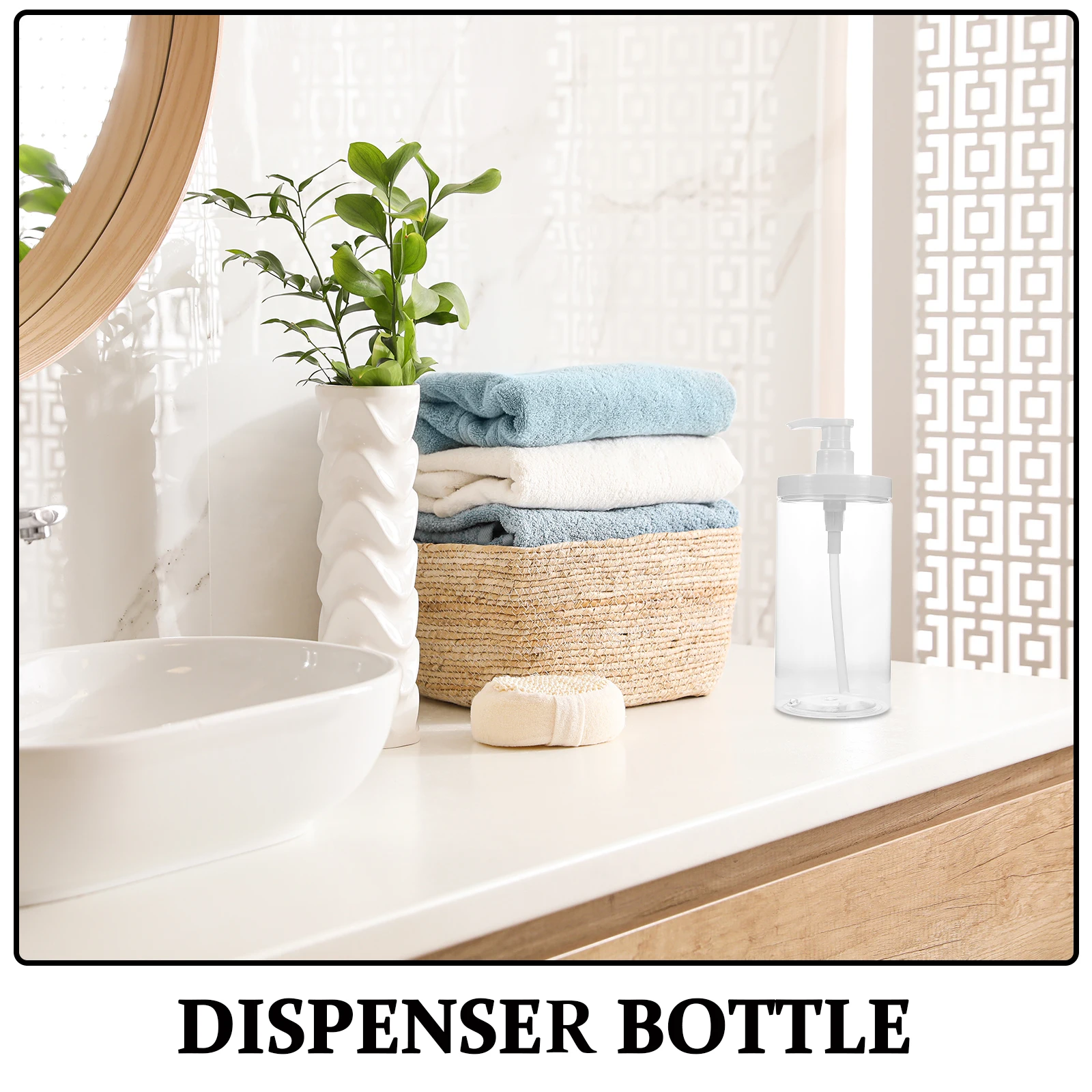 

Large Capacity Widemouth Pump Dispenser Bottles Empty Travel Size Refillable PE Lotion Shower Gel Containers Leakproof Body Wash